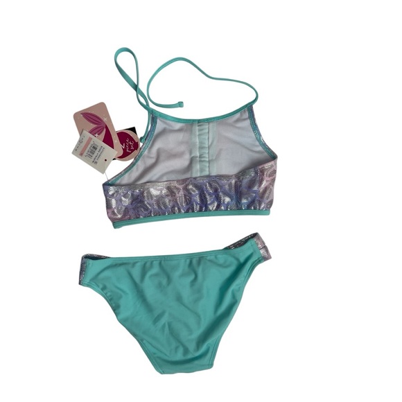 Glitter Beach swimsuit mermaid girls 10 - Picture 2 of 3